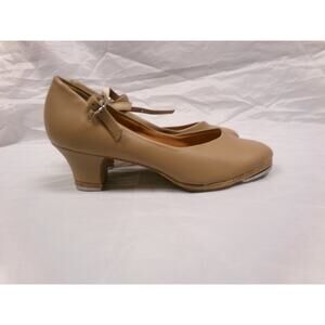 Dance Tap Shoes SoDanca Youth 4M Leather Buckle Tan
